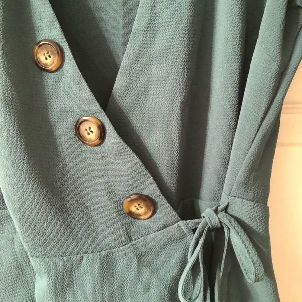 Hiatus, EUC, Stylish Button Wrap Front Top